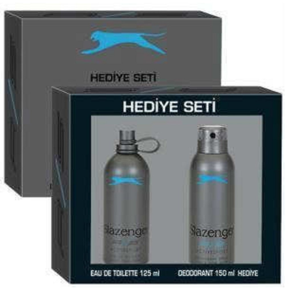 Slazenger Edt Erkek Parfüm 125ml+Deo Active sport mavi Set