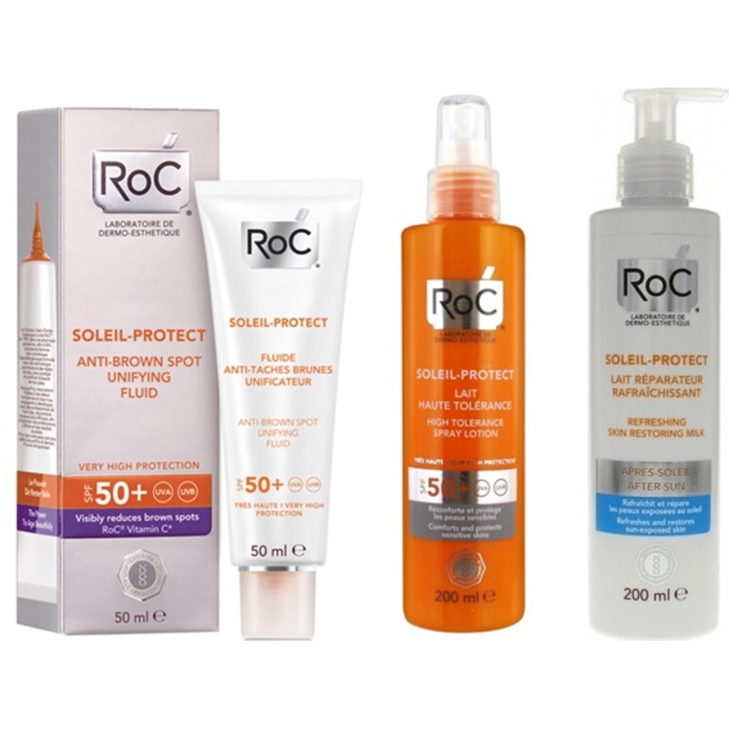 Roc AntiBrown yüz kremi 50 ml+Roc hassas güneş losyonu+after sun
