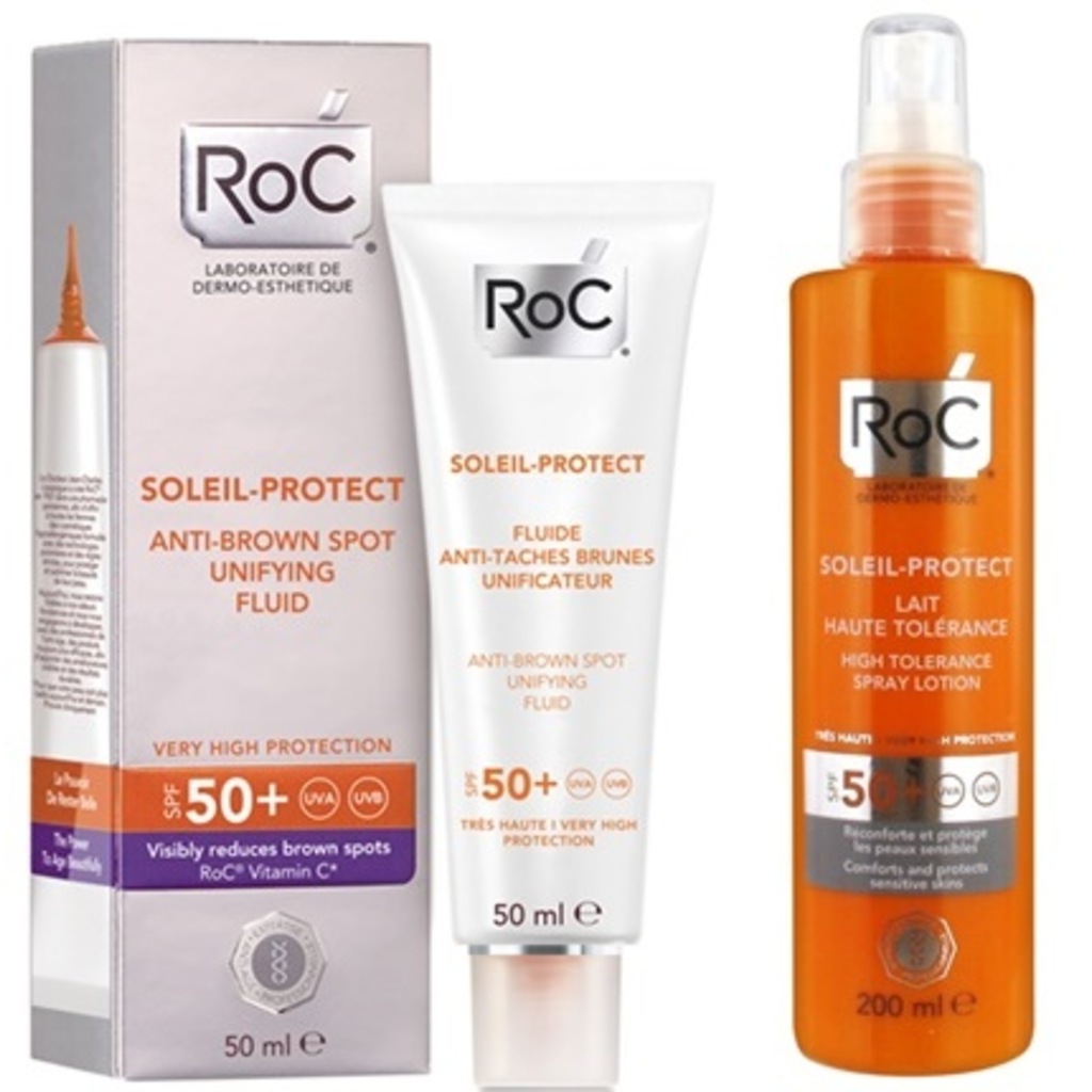 Roc Leke güneş Kremi spf50 50 ml+Roc hassas güneş losyonu 200ml