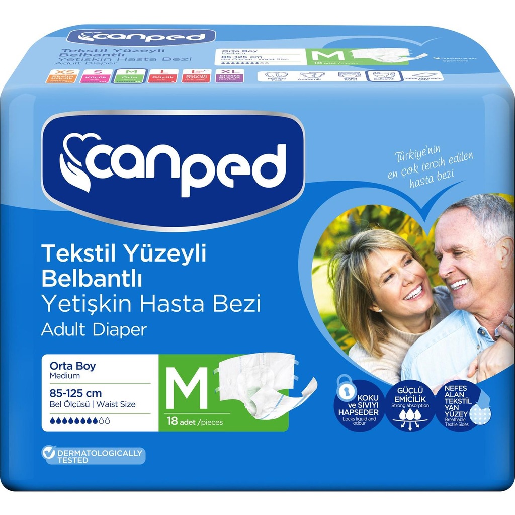 Canped Tekstil Orta Boy Medium Belbantli Hasta Bezi 30 Lu 1 Paket Fiyatlari Ozellikleri Ve Yorumlari En Ucuzu Akakce