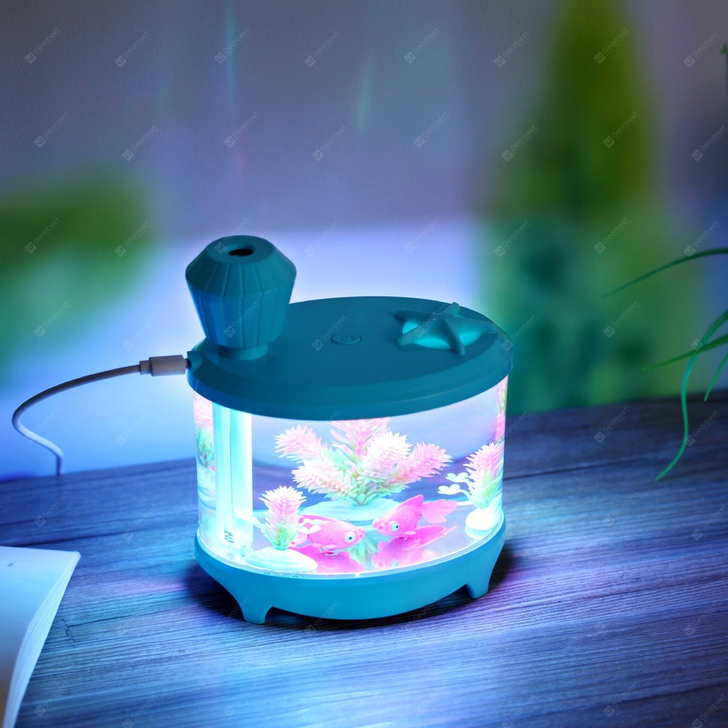Hava Temizleyici Ev Akvaryum Işığı Nemlendirici Mini Gece Lambası