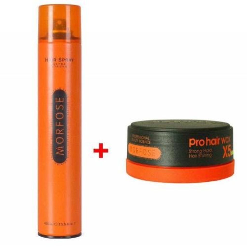 Morfose Turuncu Saç Sprey 400 Ml + Morfose Men Pro Hair Wax X5 St
