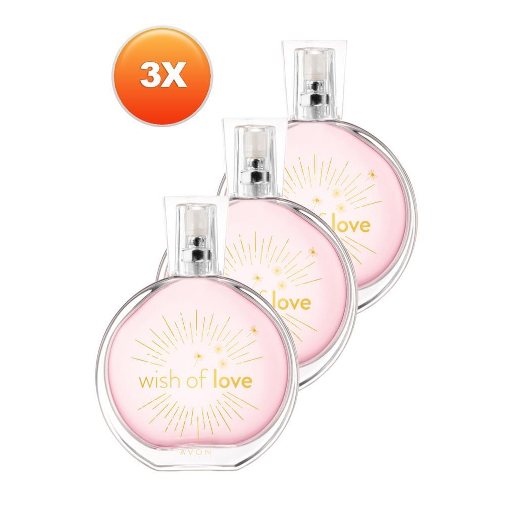 Avon Wish Of Love Kadın Parfüm Edt 50 Ml. Üçlü Set