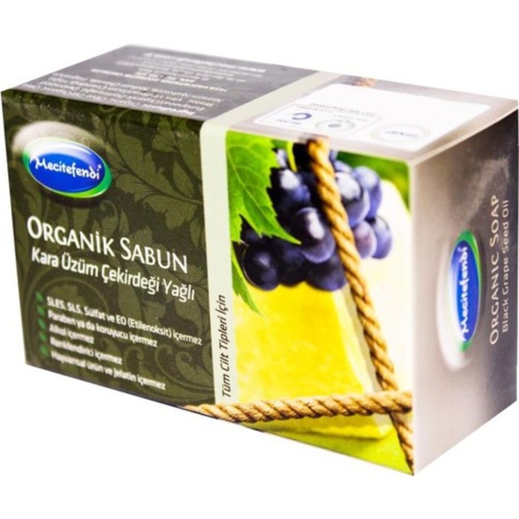 Mecitefendi Organik Kara Üzüm Çekirdeği Sabun 125Gr
