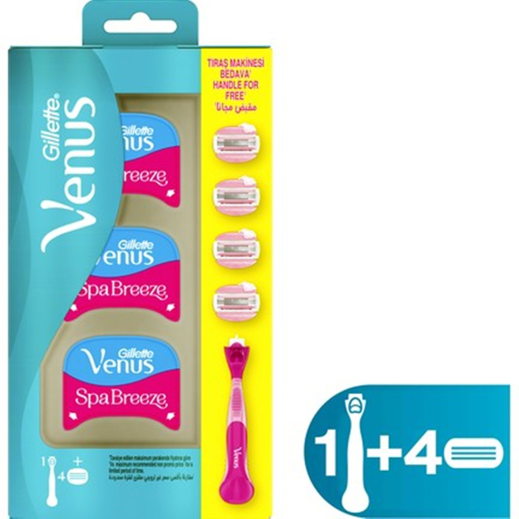 Gillette Venüs Breeze Traş Makinası + 4 Yedek