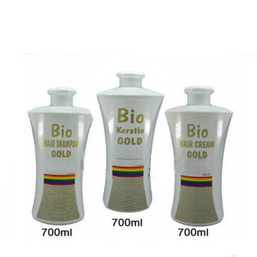 Bio Keratin Gold Kalıcı Brezilya Fönü 3'lü Set 700 Ml