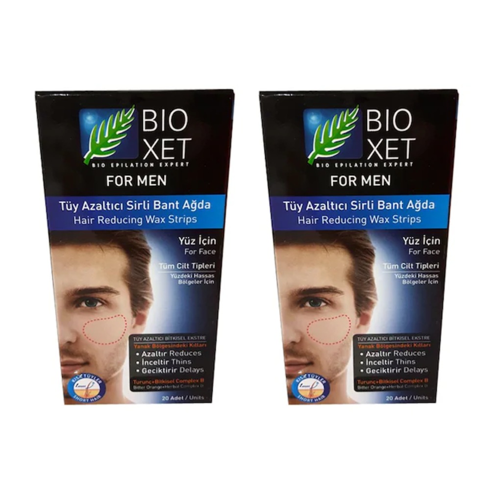 Bioxet Sirli Bant Ağda 20 Adet Erkek İçin Tüy Azaltıcı X 2 ADET