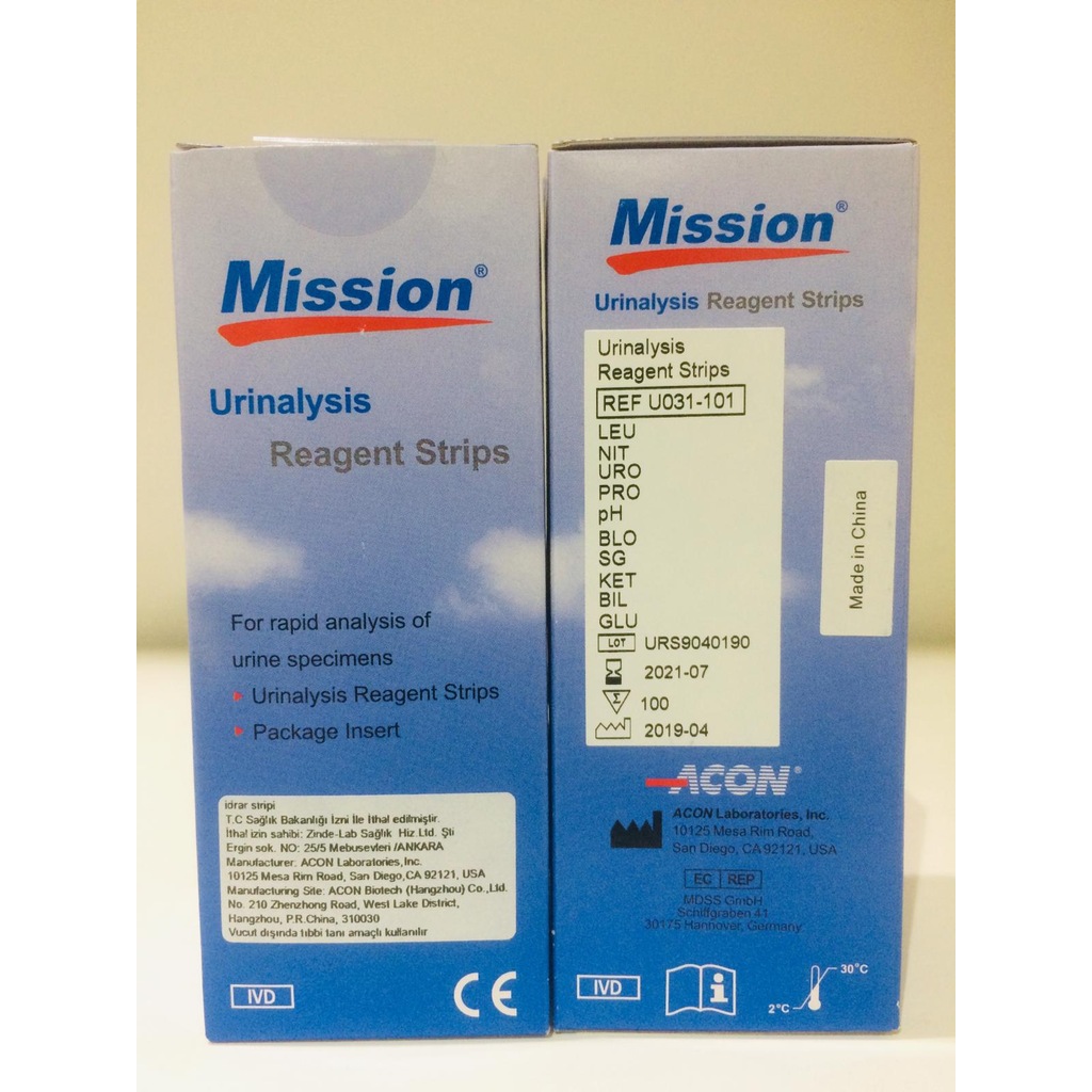 ACON MİSSİON | İDRAR STRİBİ | 100 Test | 1 KUTU