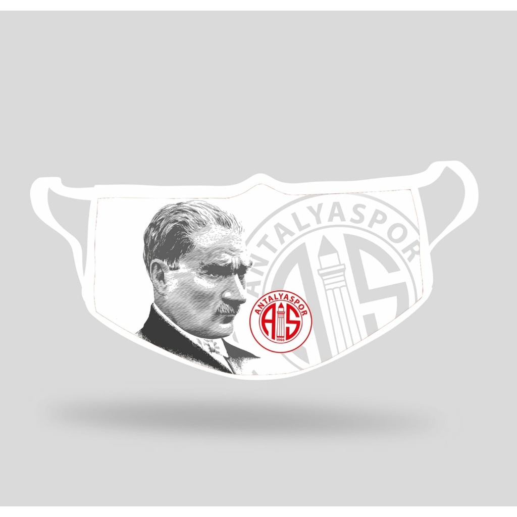 ANTALYASPOR PANDEMI MASKE ATATÜRK SILUET LOGO
