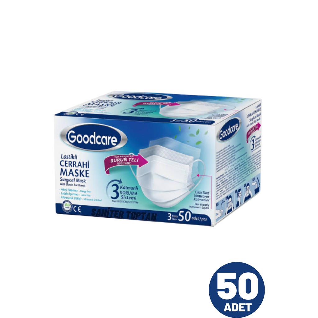 Goodcare Cerrahi Maske 50 Li 1 Kutu 50 Adet Hayat Kimya Fiyatlari Ve Ozellikleri