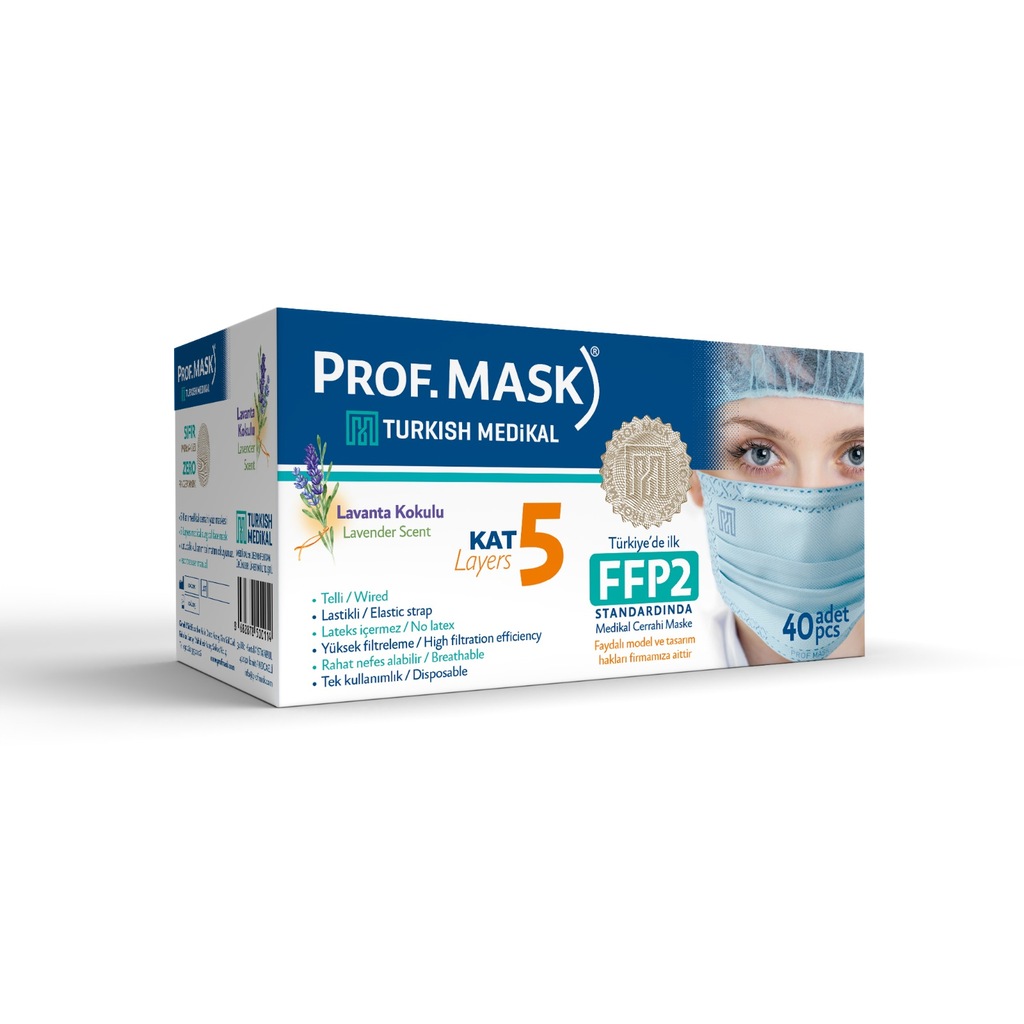 Prof Mask Medikal Cerrahi Maske Beyaz 40 Adet Fiyatlari Ve Ozellikleri