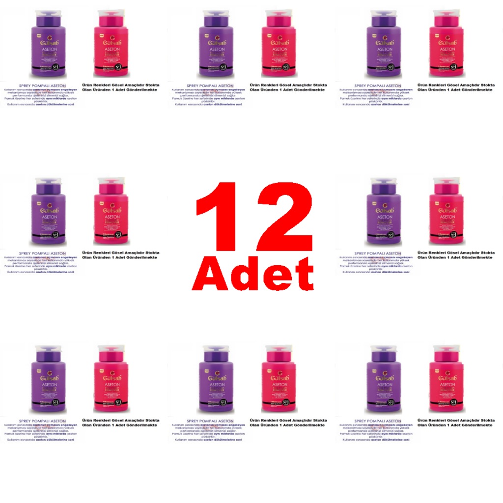 Gülsah Aseton 175ml Pompali(12 Adet)