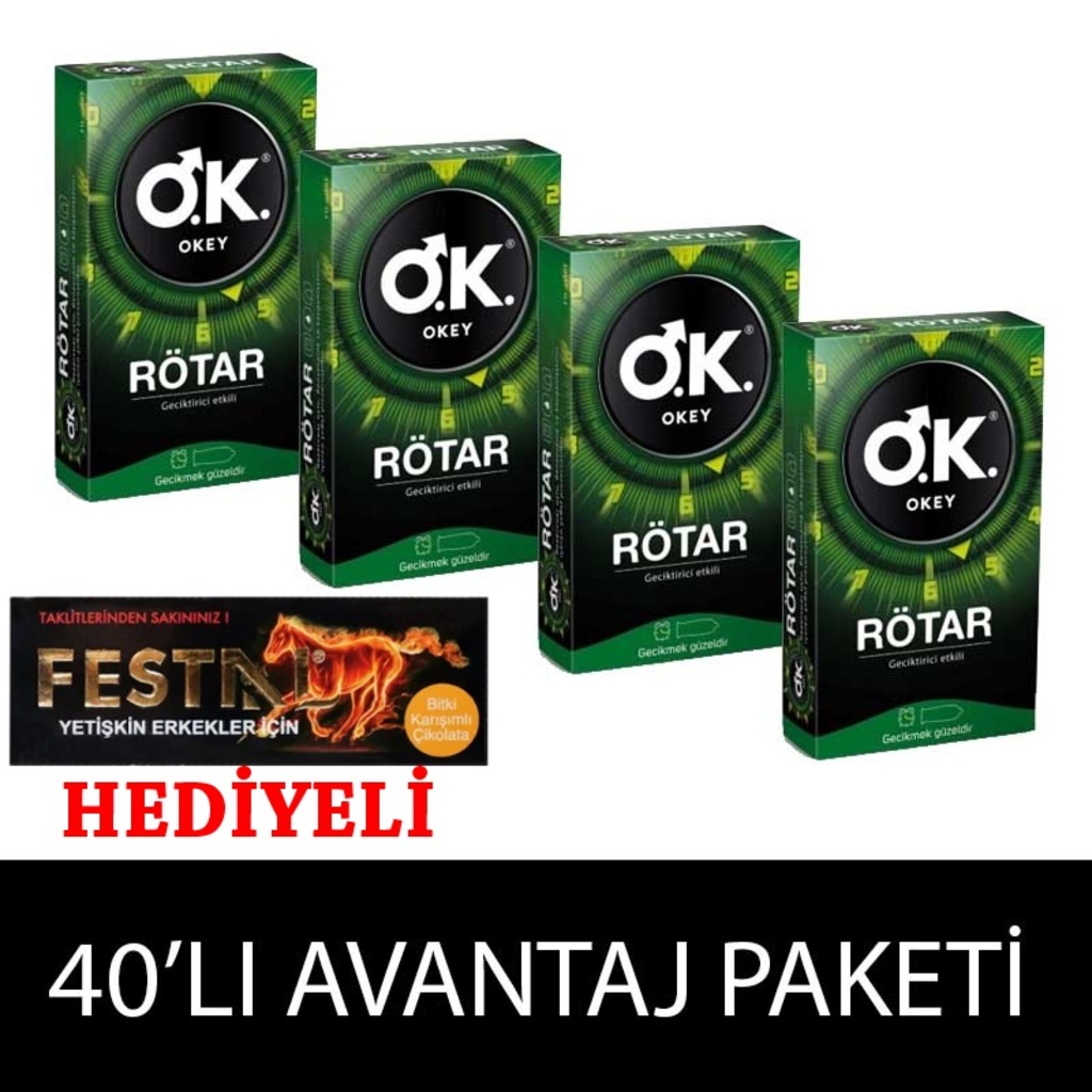 Okey Prezervatif Rötar 40'LI AVATAJ PAKET GECİKTİRİCİ ETKİLİ