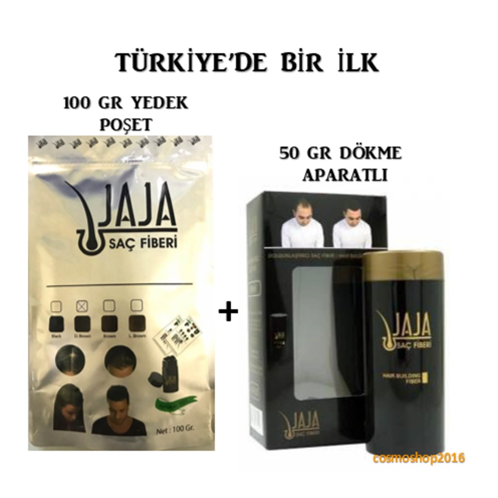Jaja Fibers Dolgunlaştırıcı Saç Fiberi Koyu Kahve 50GR+100GR