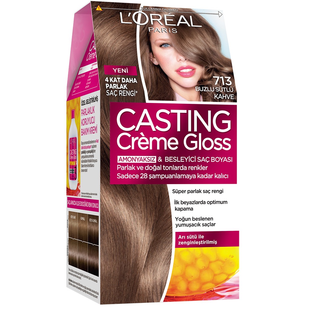 Loreal Casting Creme Gloss Saç Boayası 713 Buzlu Sütlü Kahve