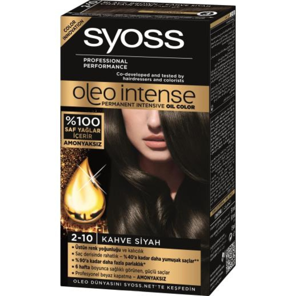 Syoss Oleo İntense Saç Boyası 2.10 Kahve Siyah