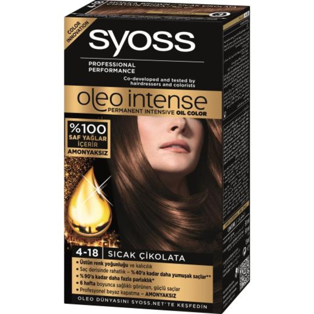 Syoss Oleo İntense Saç Boyası 4.18 Sıcak Çikolata