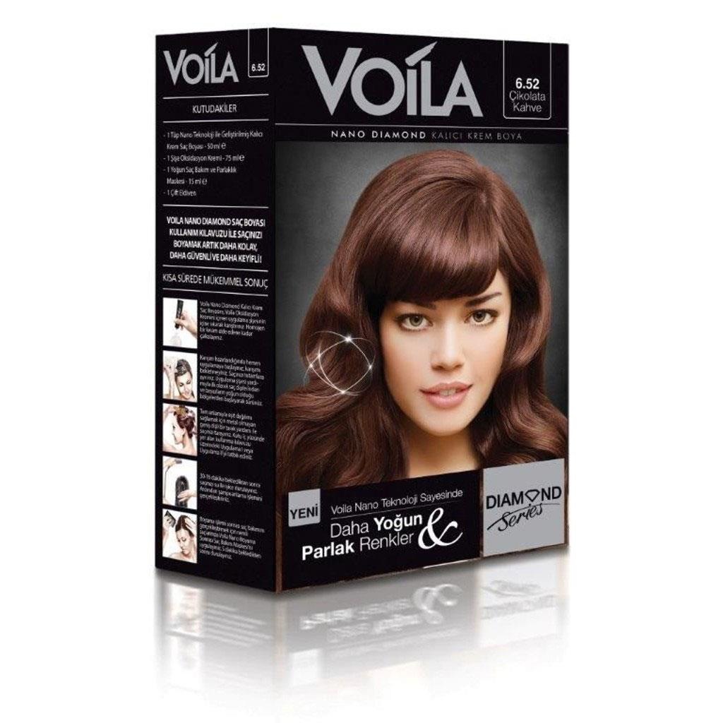 Voila Nano Diamond Krem Saç Boyası 6.52 Çikolata Kahve Fiyatları ve