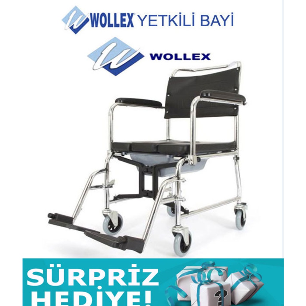 Wollex W689 Klozetli Tekerlekli Sandalye Banyo Tuvalet