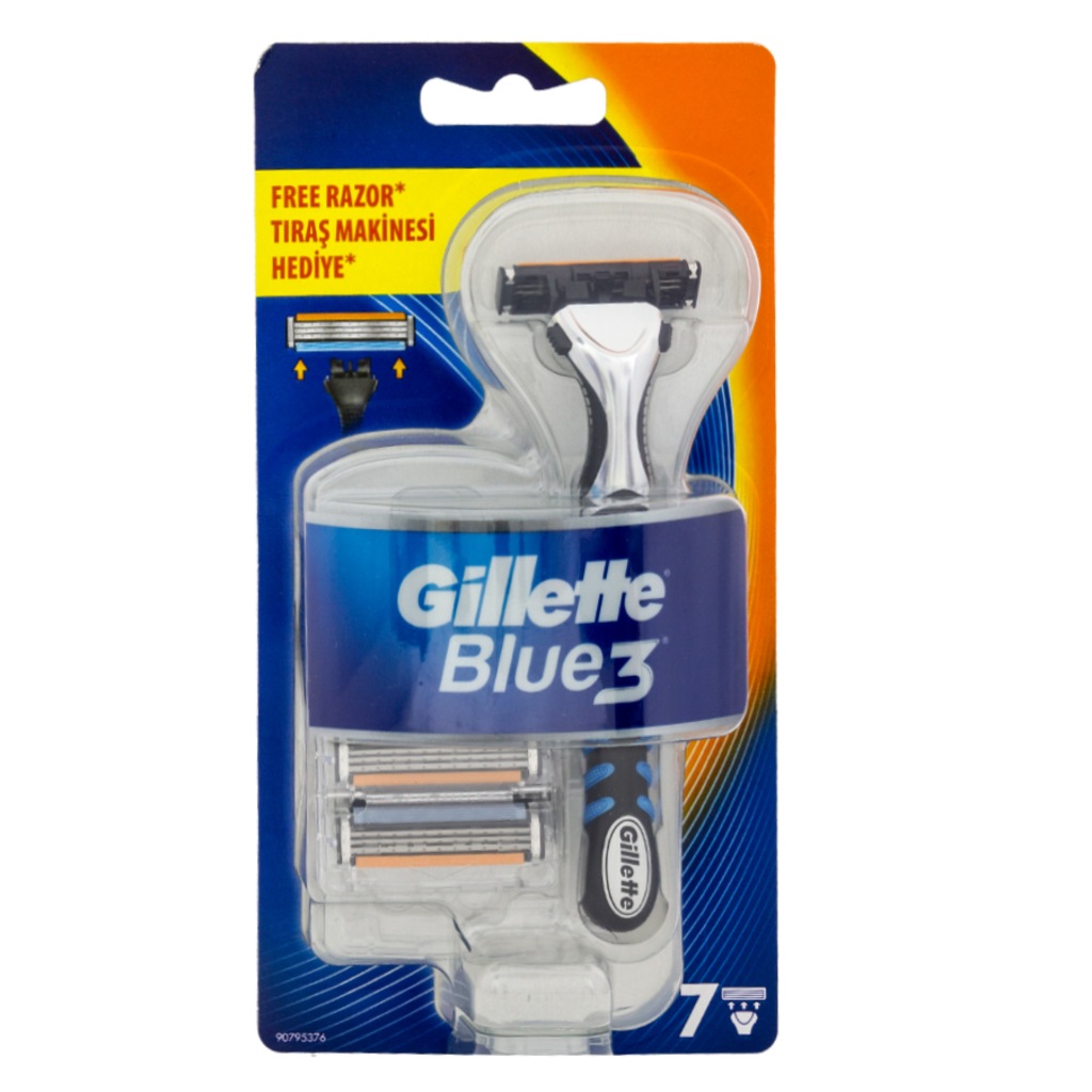 Gillette Blue 3 Tıraş Makinesi + 7 Yedek