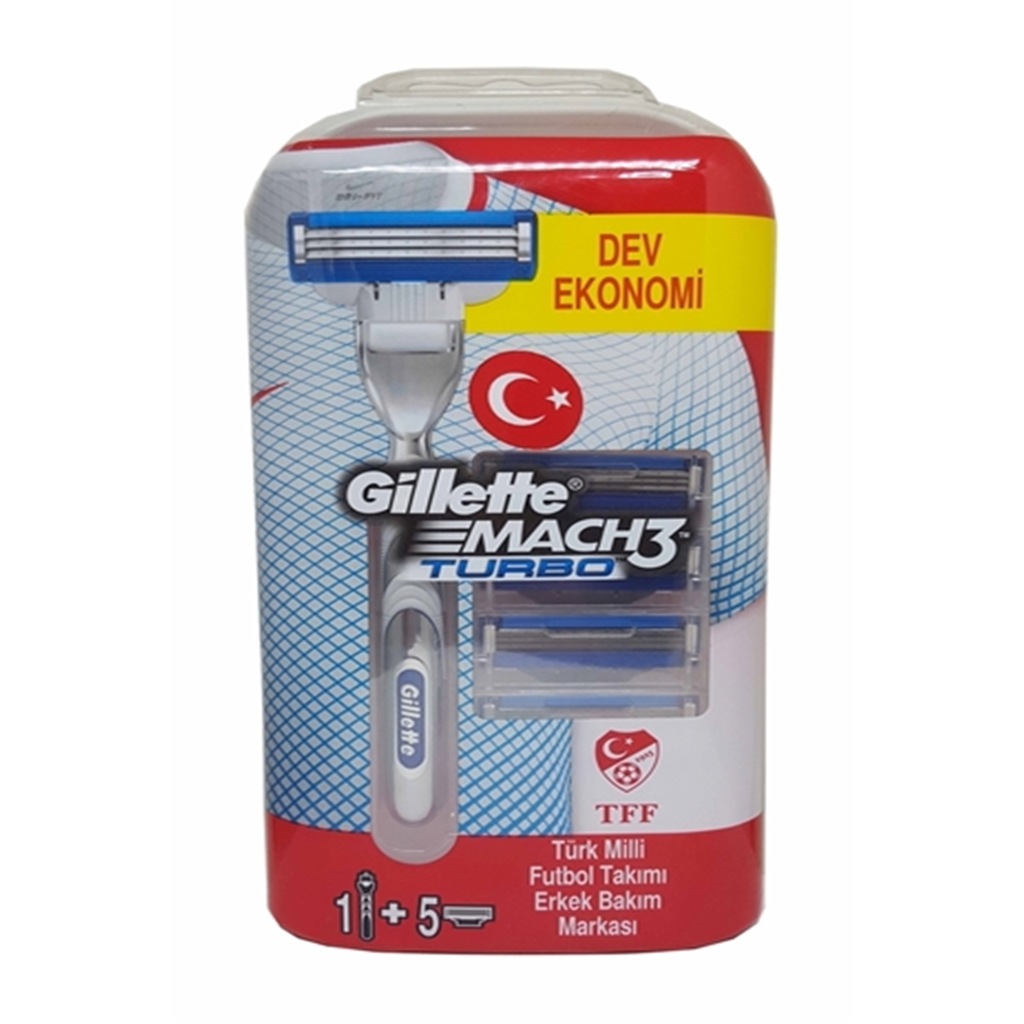 Gillette mach3 Turbo makine+ 5 yedek