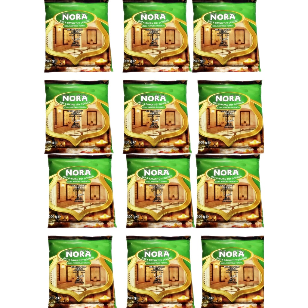 12 Paket Nora Tüy Dökücü Hamam Otu Tozu 12X200gr