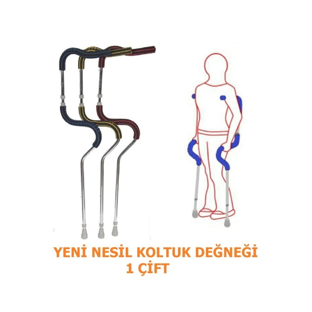 Yeni Nesil Koltuk Değneği, Koltuk Altı Değneği/desteği (1 Çift)
