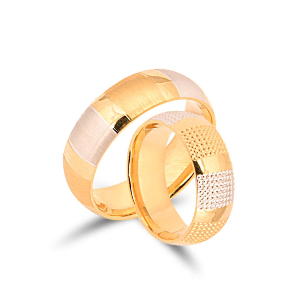 2 ADET 14 AYAR MODERN ALYANS MODELİ