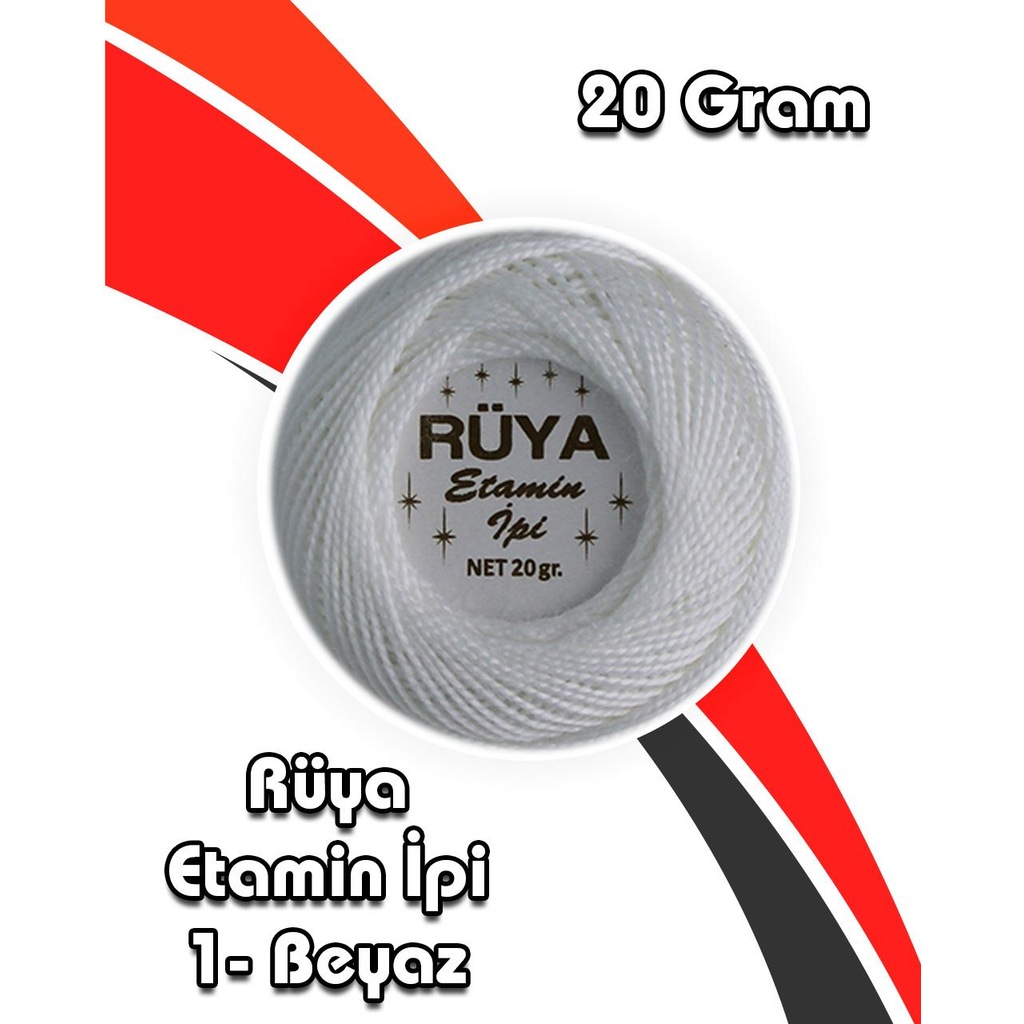 Etamin İpi Rüya 01 Beyaz 20 Gram
