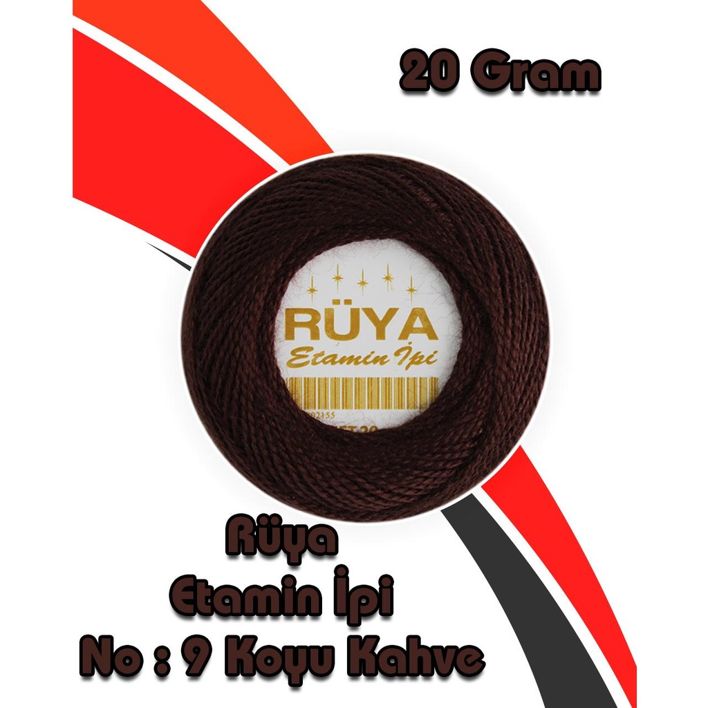 Etamin İpi Rüya 09 Koyu Kahverengi 20 Gram