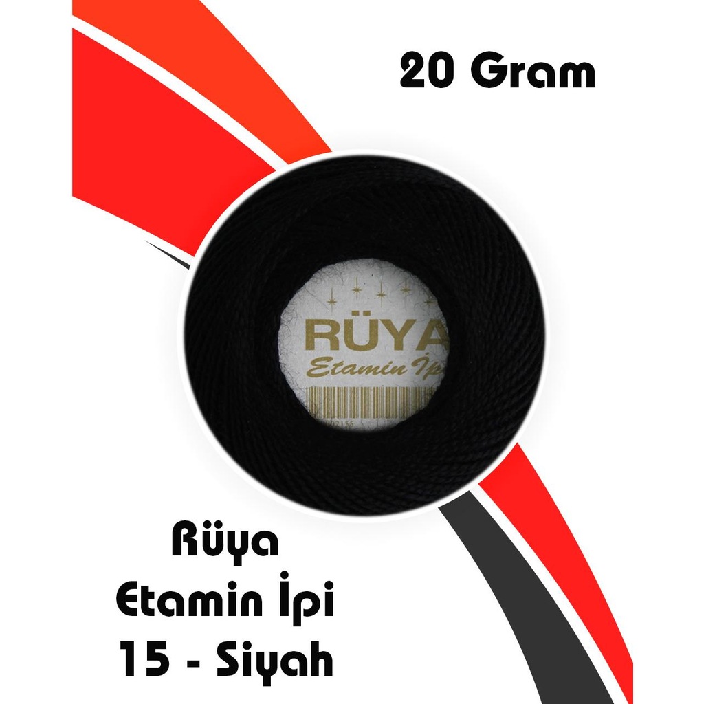 Etamin İpi Rüya 15 Siyah - 20 Gram