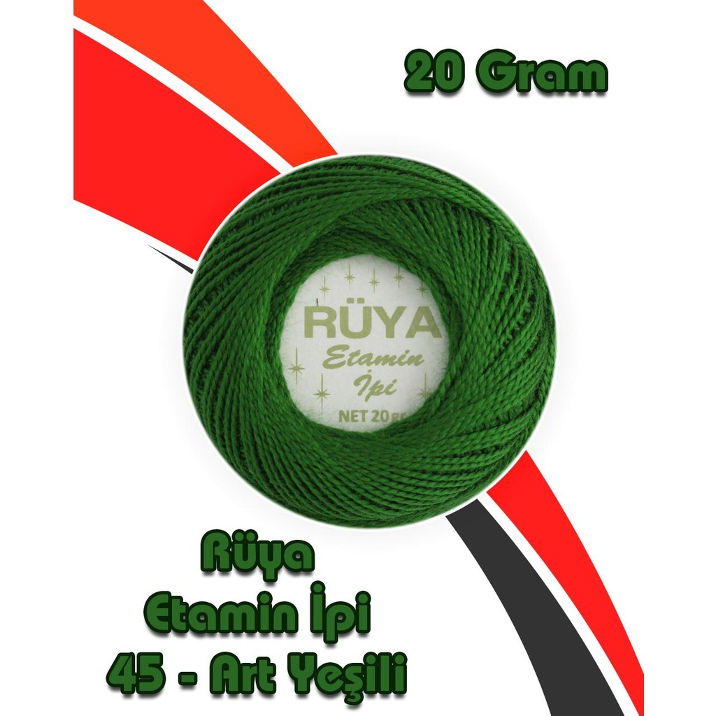 Etamin İpi Rüya 45 Art Yeşili 20 Gram