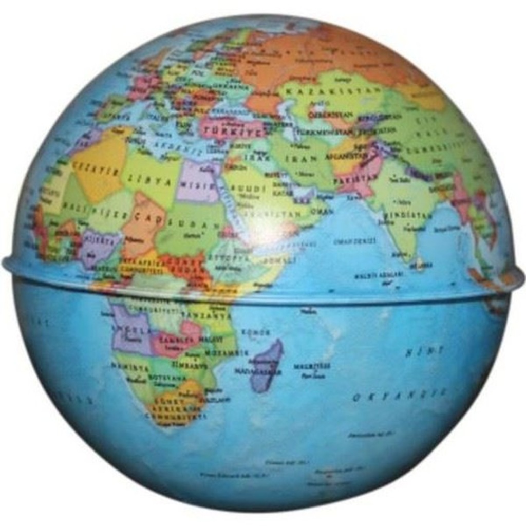 Gürbüz Globe Bank Siyasi Küre Kumbara 10 Cm.