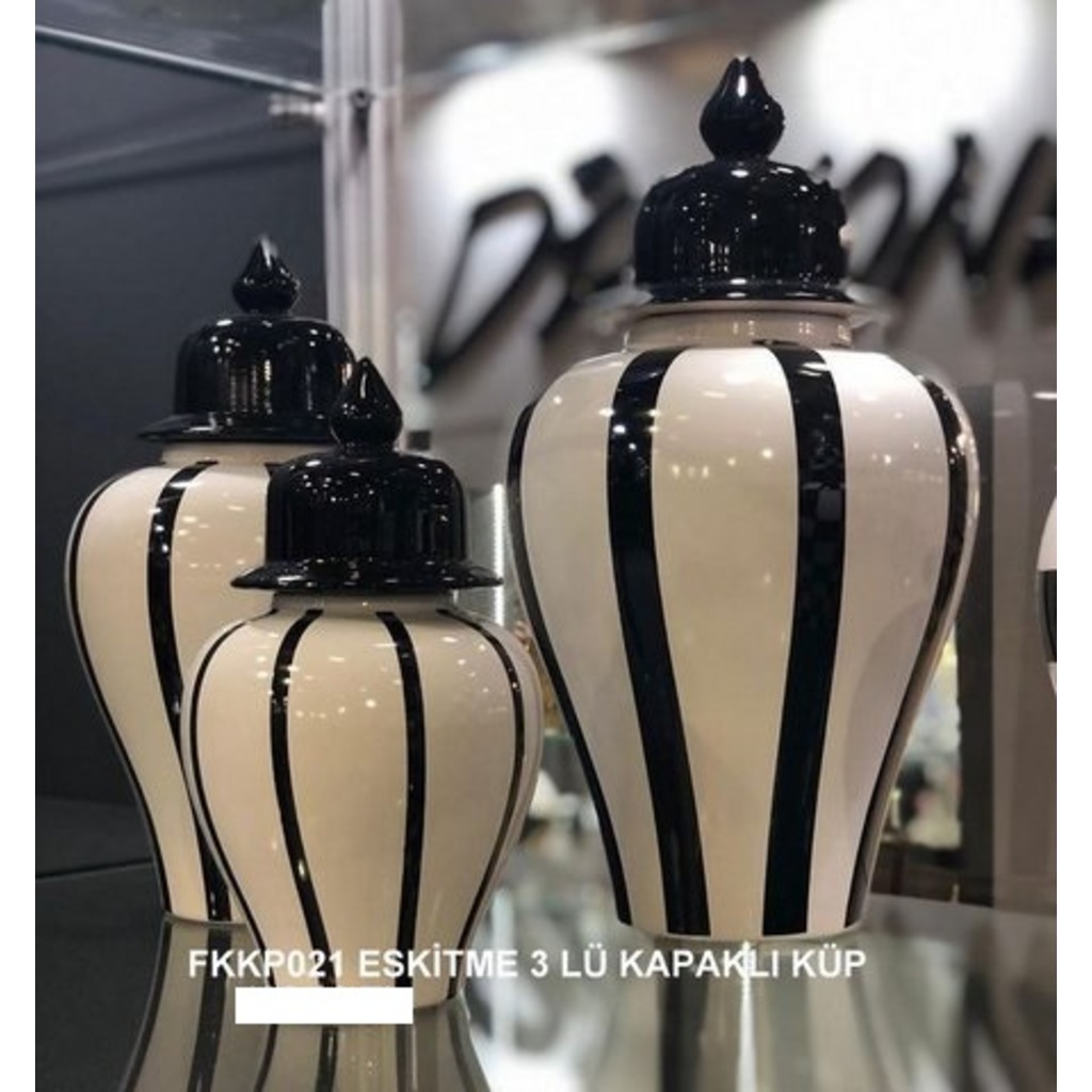 Fkkp021 Beyaz 3 Lü Kapaklı Küp