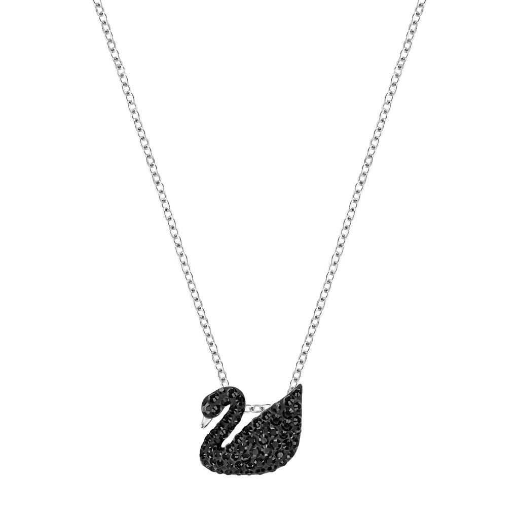 Swarovski Kolye İconic Swan:Pendant Sml Jet Hem/Rhs 5347330