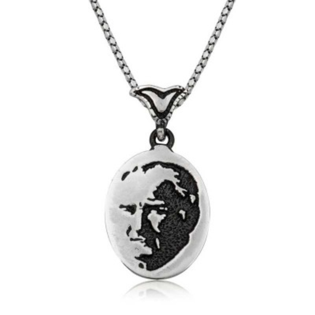 Gümüş Atatürk Slueti kolye