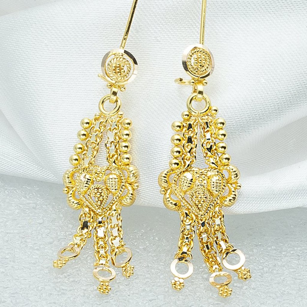 Taşsız 14 Ayar Altın Sarkaç Hint Küpesi Fiyatları ve