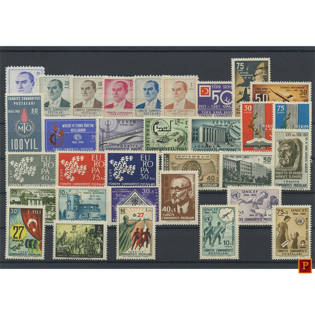 PULKO Türkiye Cumhuriyeti Pul Koleksiyonu - 1961 Yıl Seti