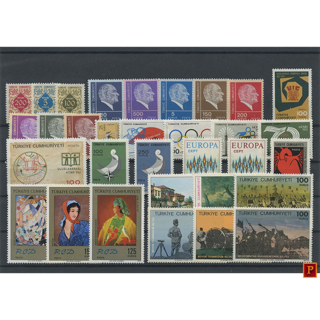 PULKO Türkiye Cumhuriyeti Pul Koleksiyonu - 1972 Yıl Seti
