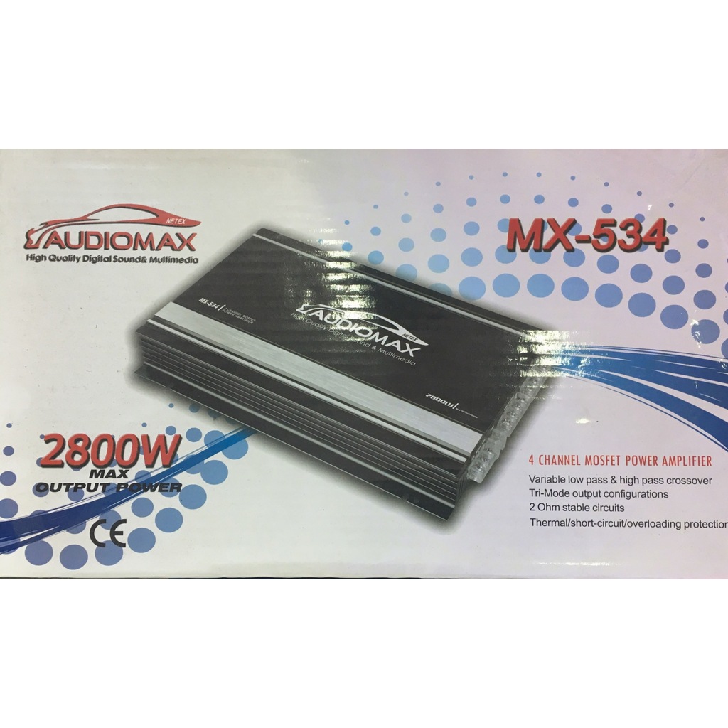 Audiomax MX534 2800W 4 Kanal Anfi Fiyatları ve Özellikleri