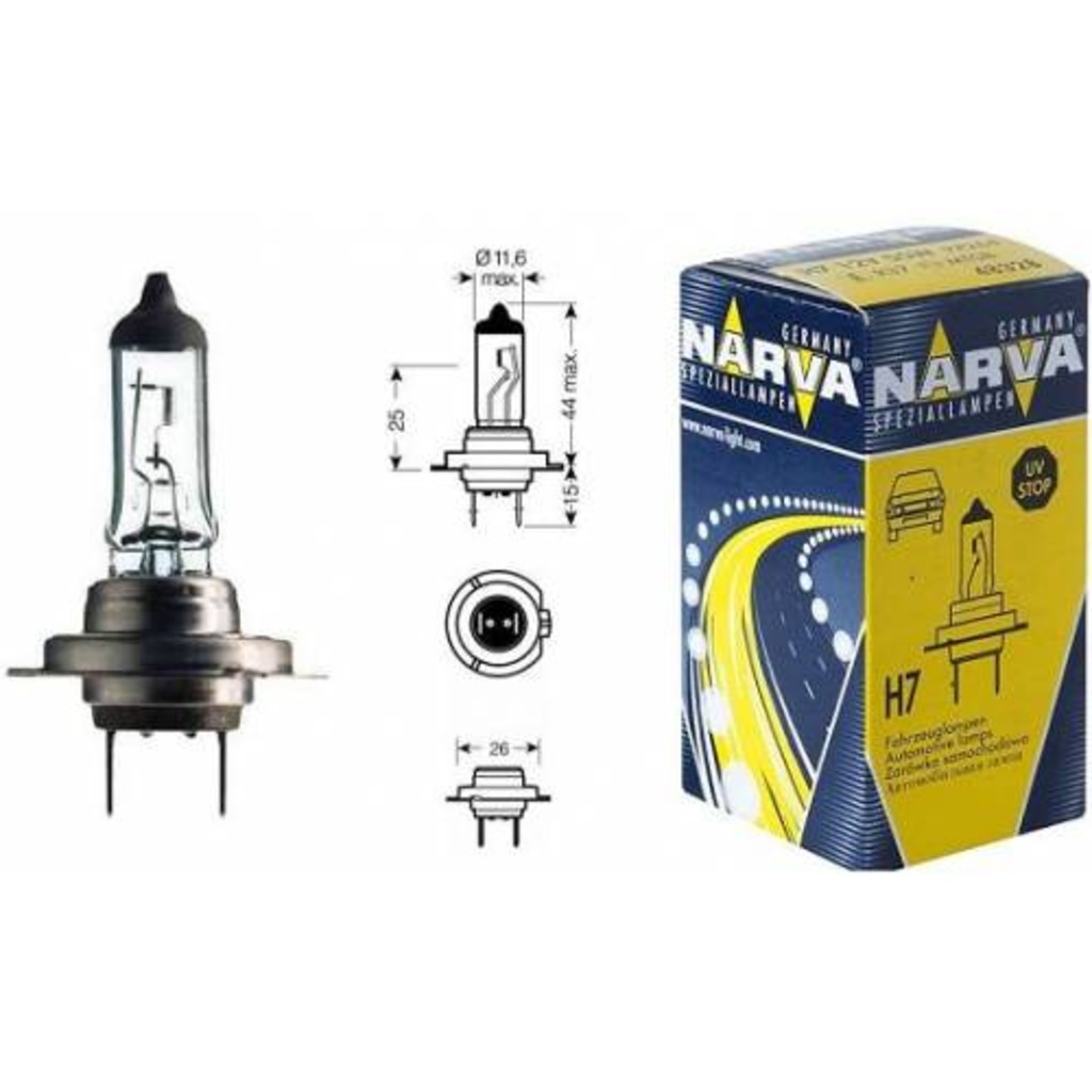 2 Adet Narva H7 12v 55w Standart Ampul Germany Orjinal