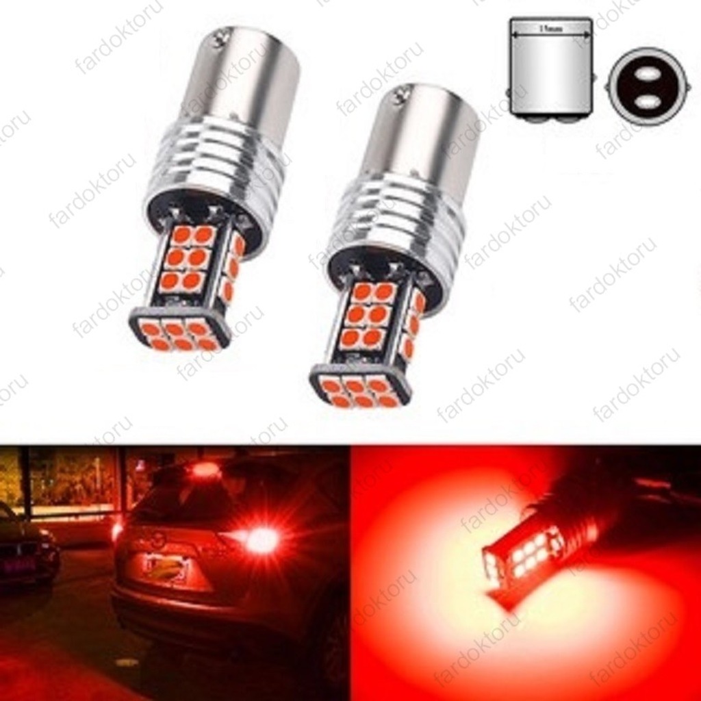 Cift Duy 24smd Kirmizi Led Park Stop Oto Ampulu P21 5w Fx4030 Fiyatlari Ve Ozellikleri