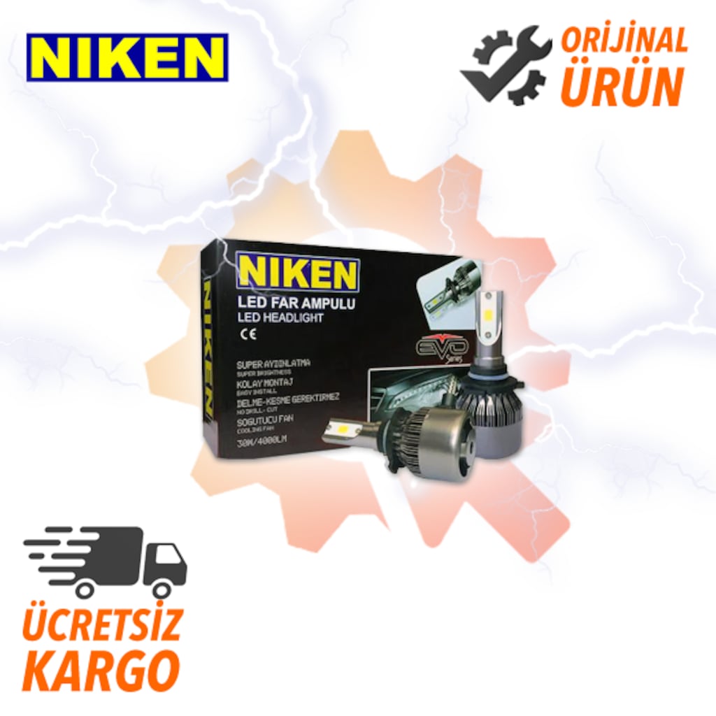 Niken Led Xenon Ampul H1 H3 H4 H7 H8 H9 H10 H11 H15 H27 9005 9006