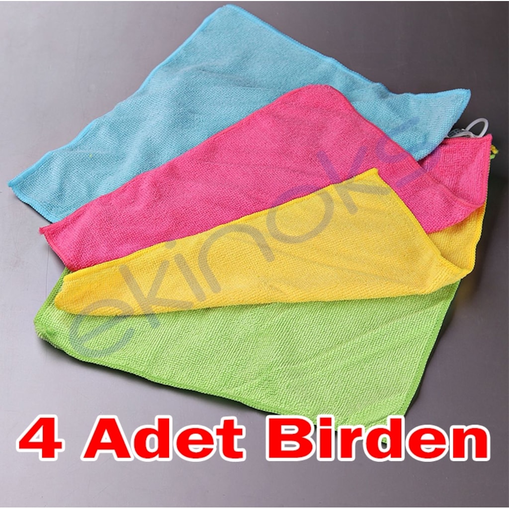 4 lü Mikrofiber Temizlik Bezi Oto Araç Ev Genel Temizlik Fiyatları ve