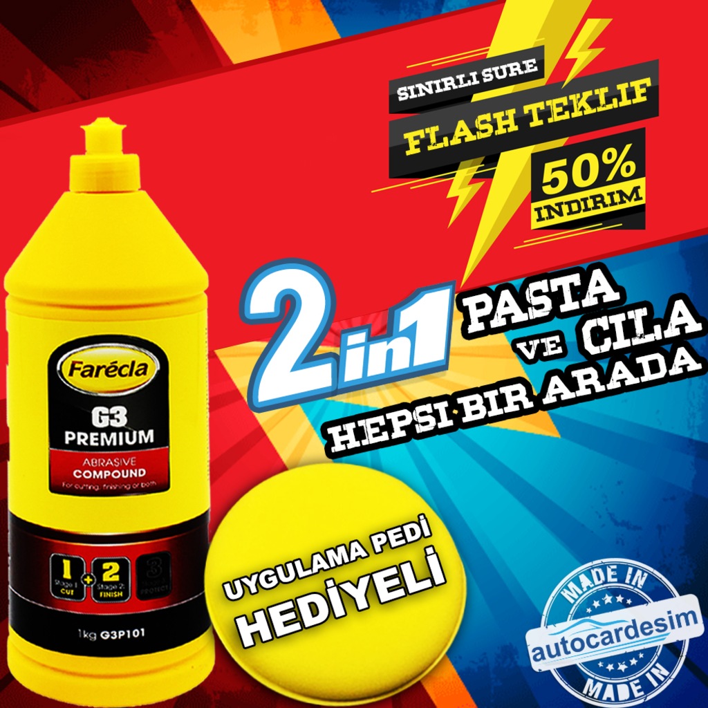 Farecla G3 Premium Çizik Çıkarıcı Pasta Hare Giderici Cila 1 Lt