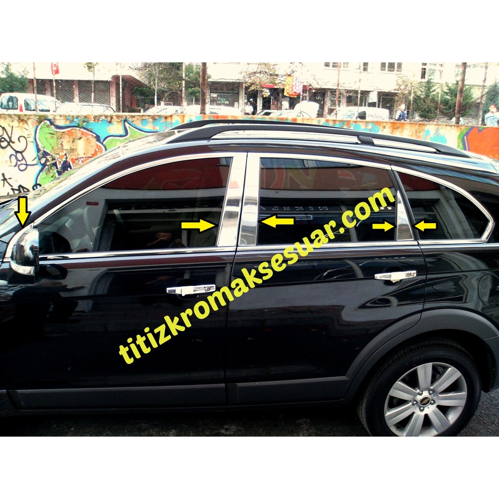 CHEVROLET CAPTIVA KROM KAPI DİREĞİ AKSESUARI 8 PARÇA P. ÇELİK