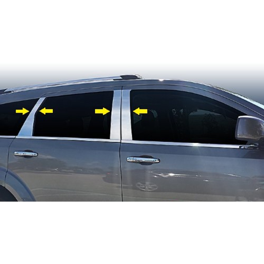 DODGE JOURNEY KROM KAPI DİREK AKSESUARI 8 PARÇA PASLANMAZ ÇELİK