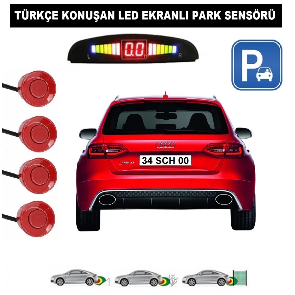 kirmizi turkce konusan park sensoru fiyatlari ve ozellikleri