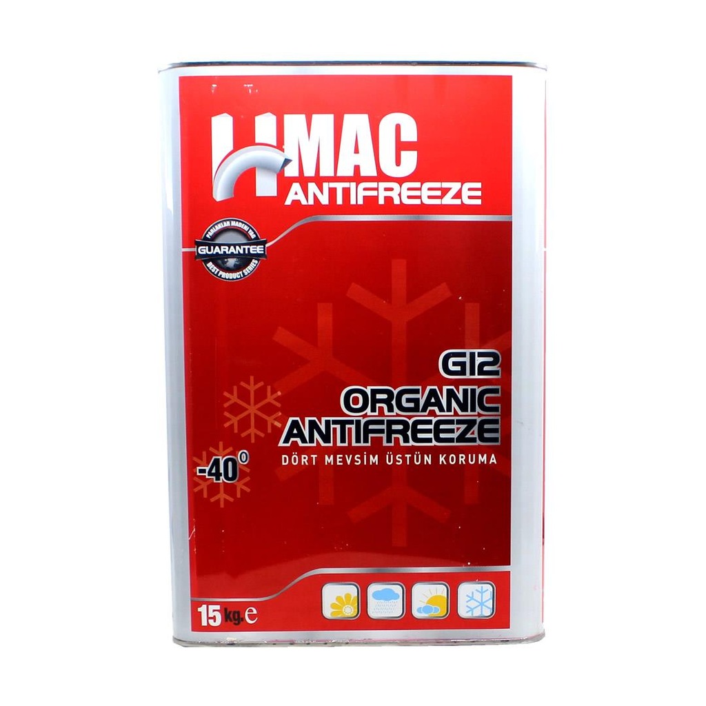 H-Mac Organik Kırmızı Antifriz -40 Derece 15 Kg Ü.T. 2019