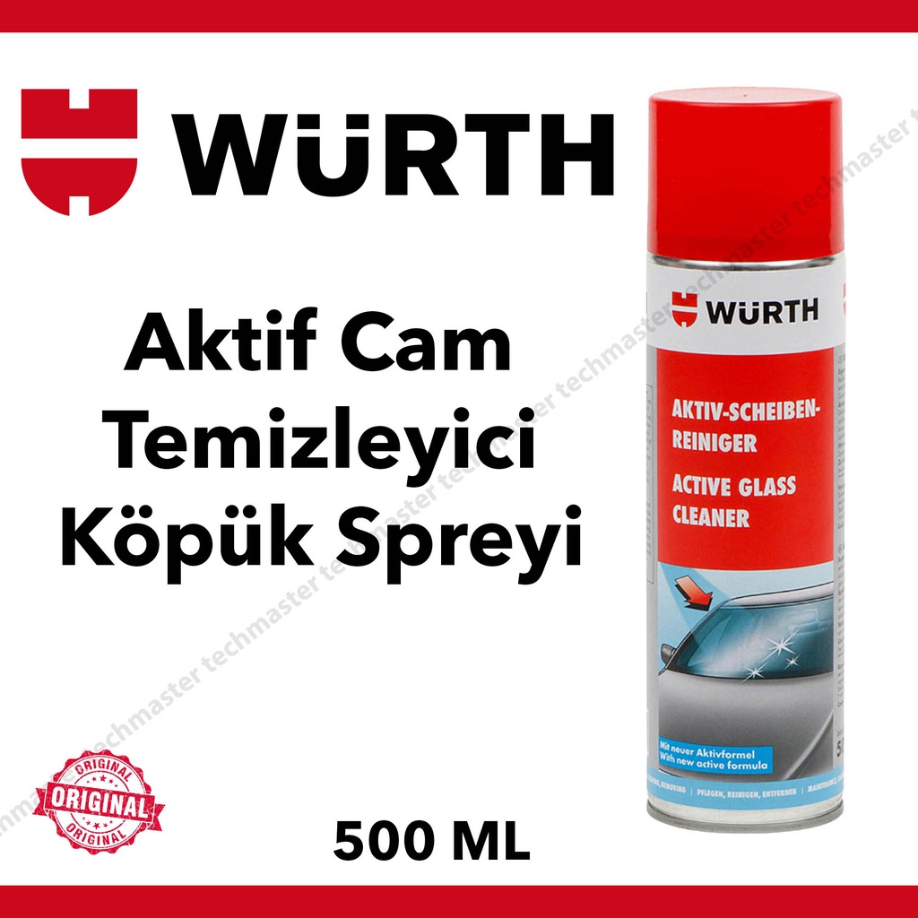 Würth Aktif Cam Temizleyici Temizleme Sprey Köpüğü 500ml